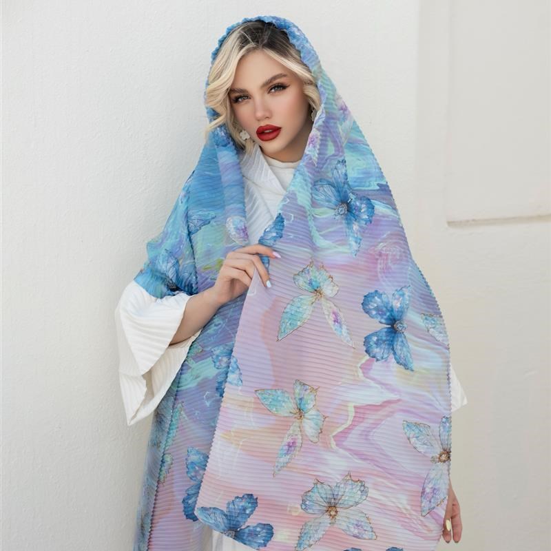 اوتلتی جدید-شال پلیسه Papillon gelée pastel mix colors