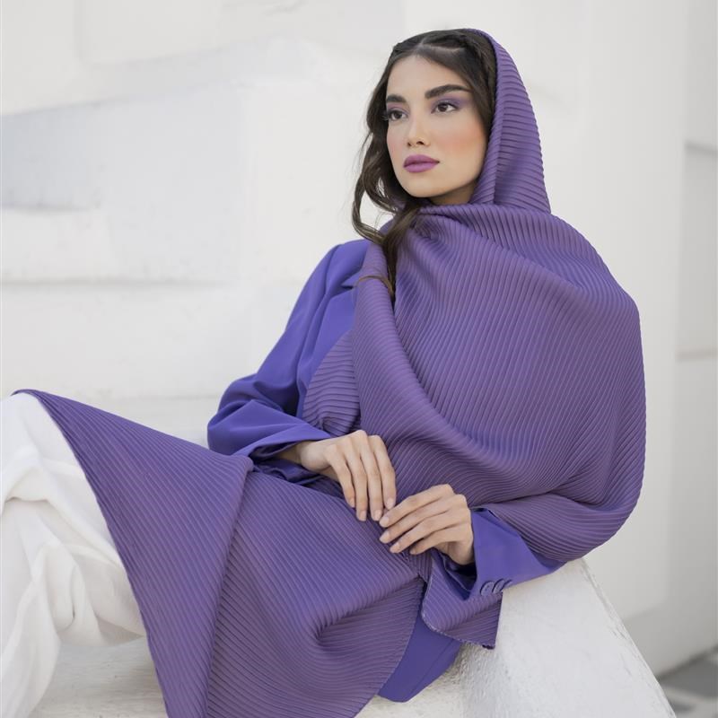 شال پلیسه Grape روشن mix colors