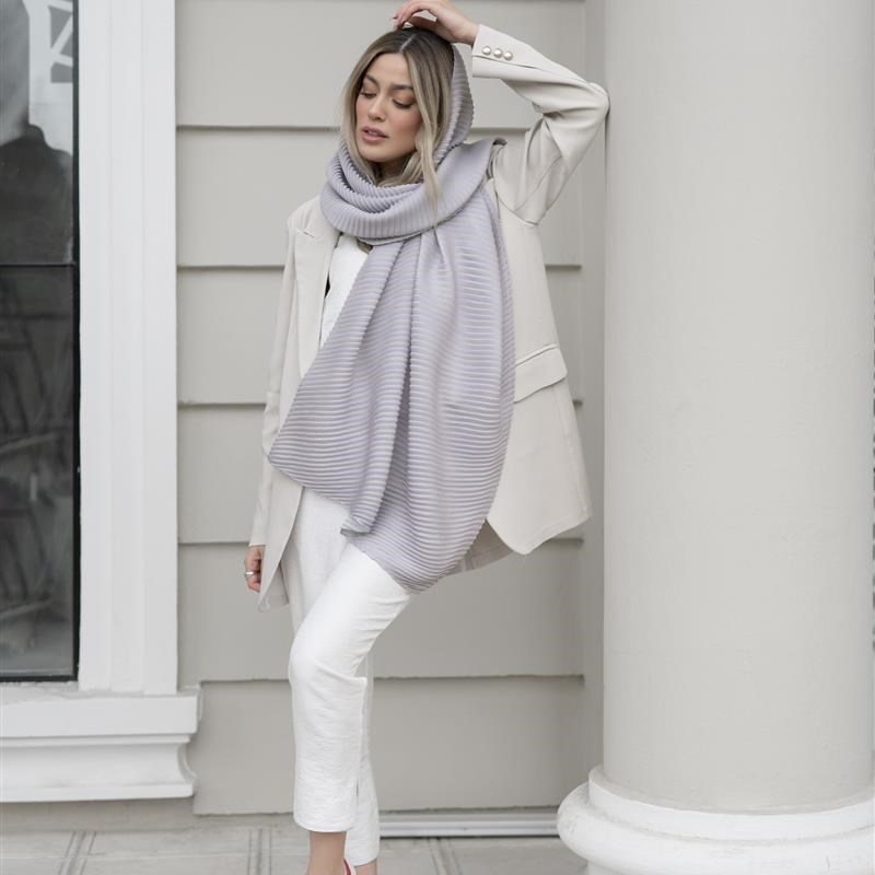 شال پلیسه Titanium Warm Gray