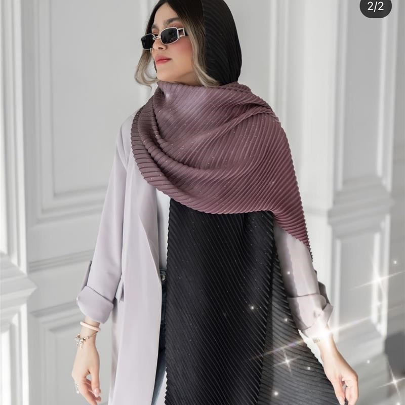 شال اوت لت پلیسه آمیتیست مشکی