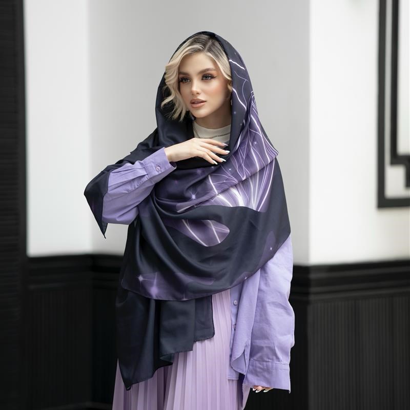 شال ساده conte de fées violet mix colors