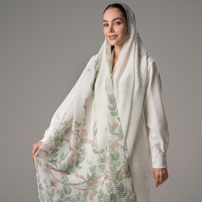 کد ۶۱ شال پلیسه bahçe mix colors