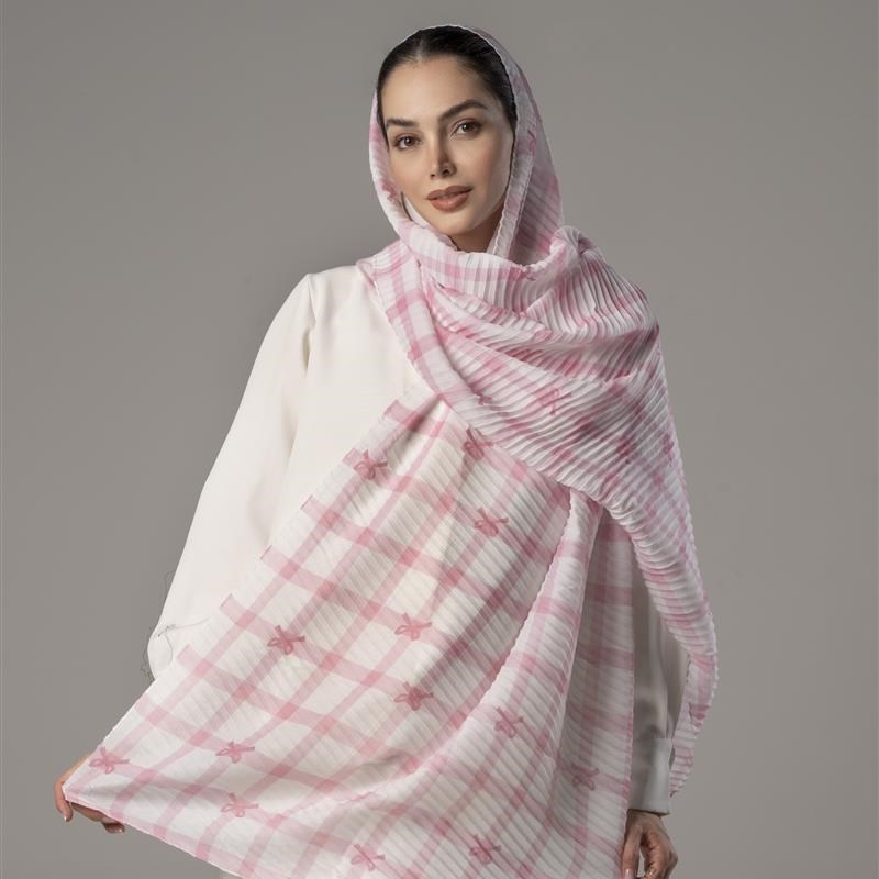 کد ۴۸ شال پلیسه Küçük papyon mix colors
