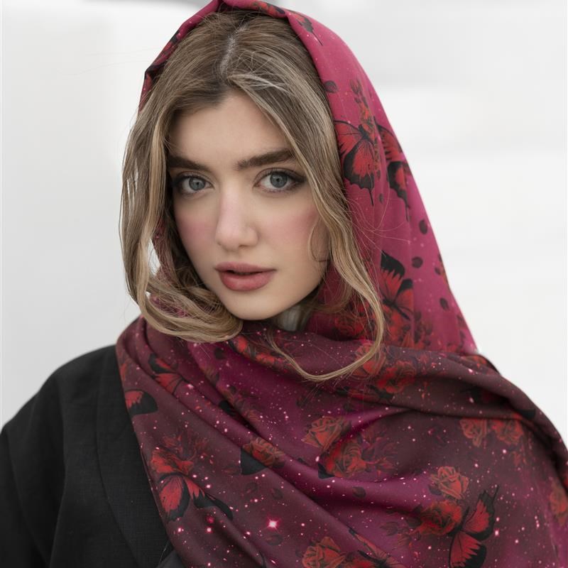 شال اوت لت ساده پاپیلیو Maroon red