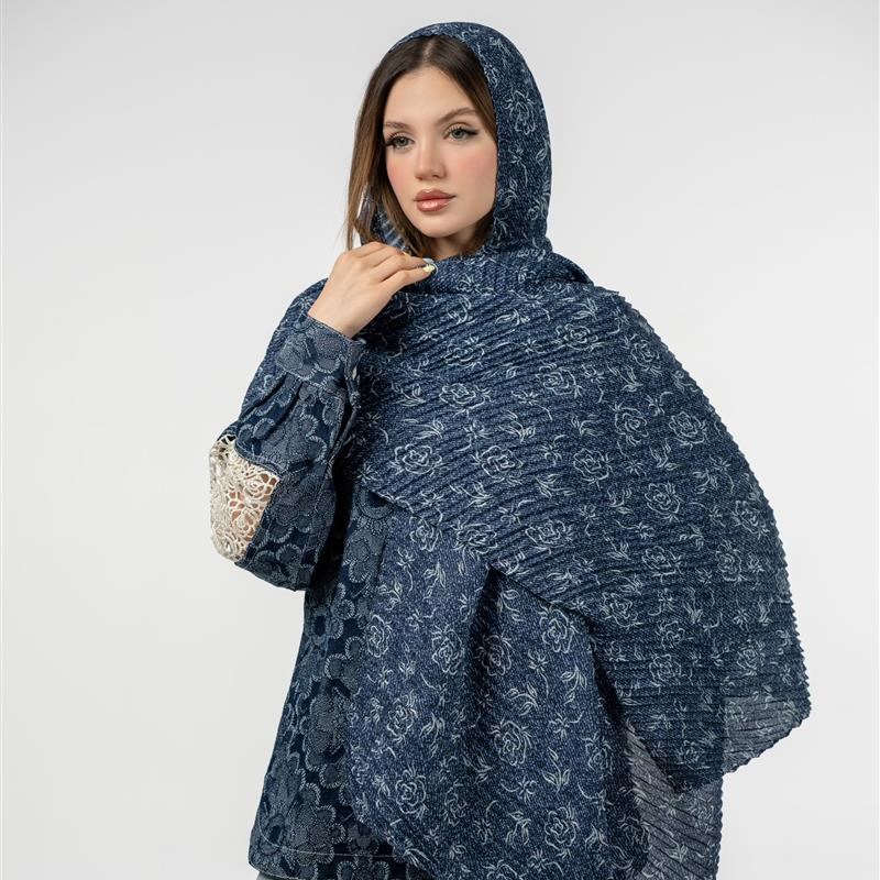 کد 945-شال پلیسه Jeany Jeans Floral mix colors