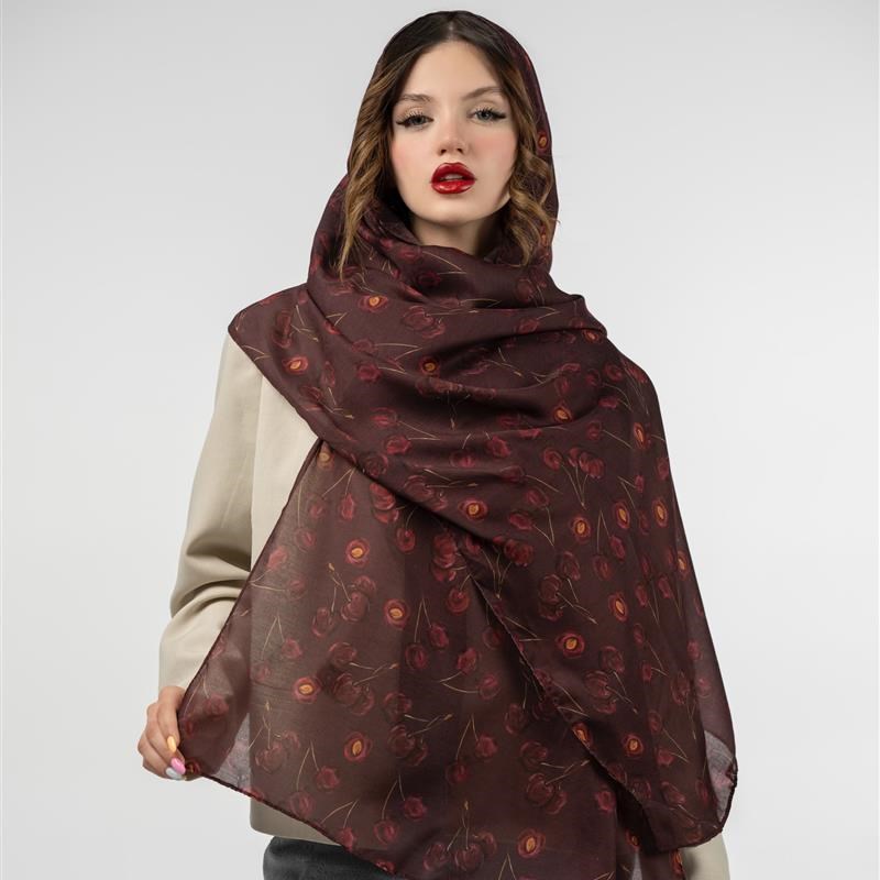 کد 900-شال ساده Cerise bordeaux mix colors