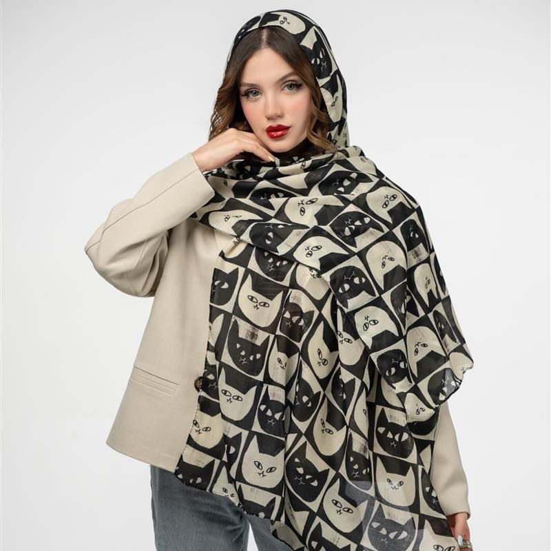 کد 960-شال ساده میوکاچینو mix colors