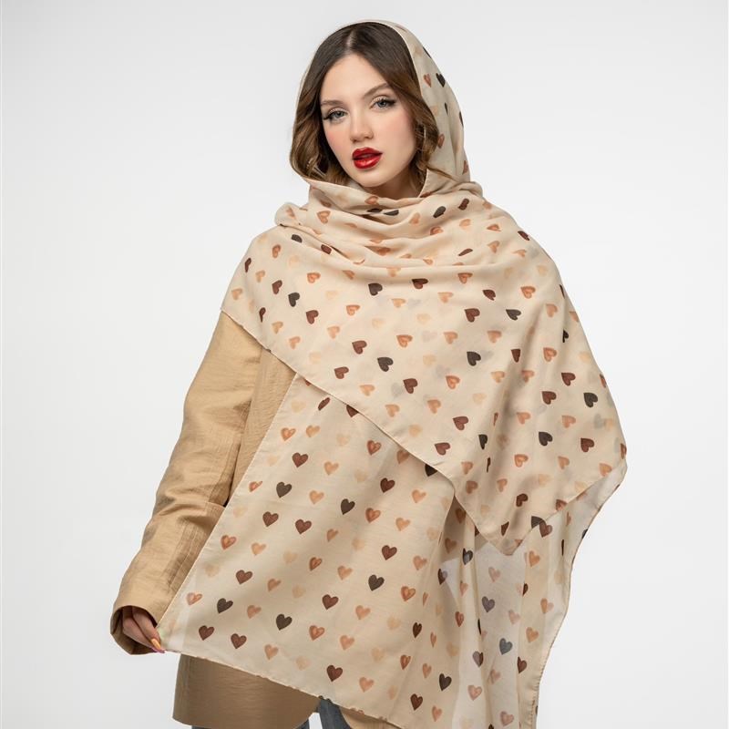 کد 950-شال ساده Coeur caramel vanille mix colors