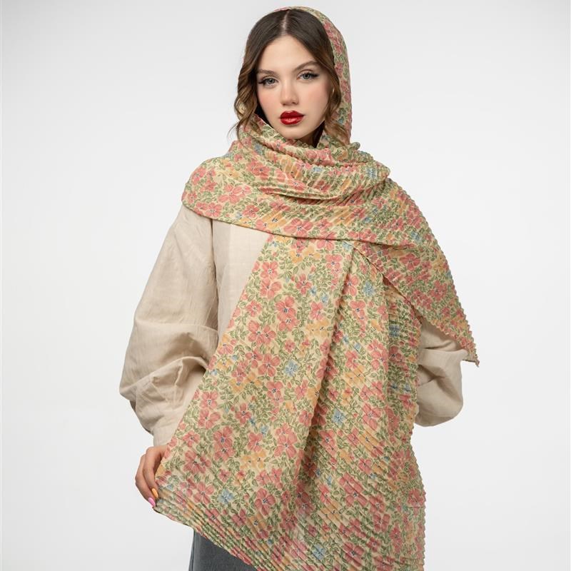 کد 939-شال پلیسه Très nouveau, petit mix colors