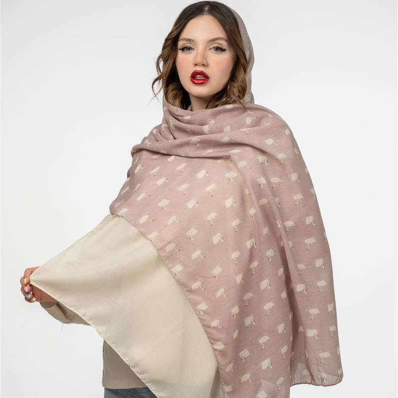 کد 956-شال ساده Petit cygne féerique rose mix colors