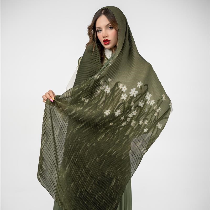 کد 927-شال پلیسه légume nature mix colors