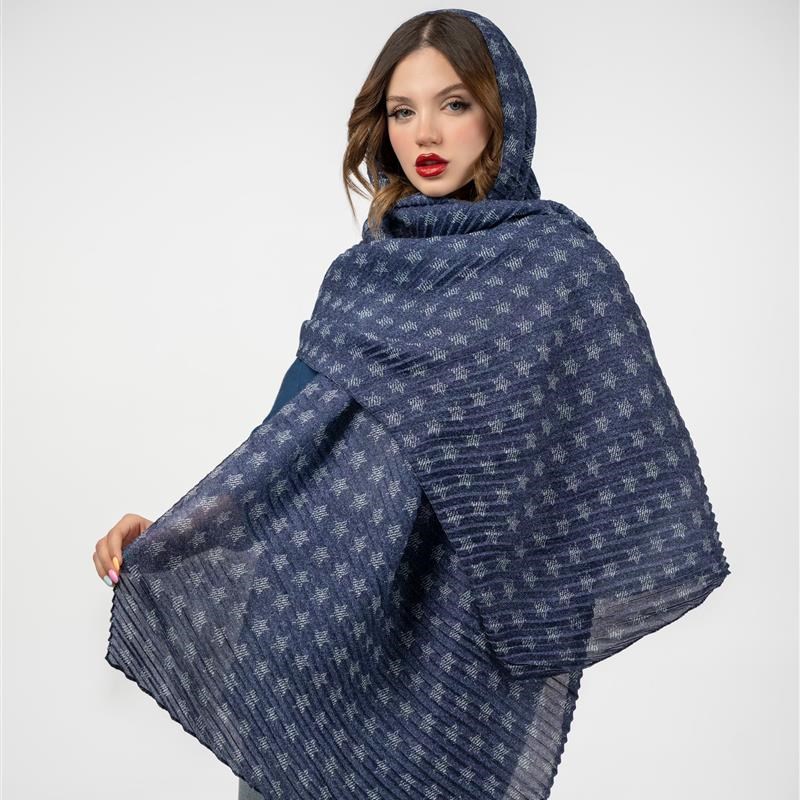 کد 969-شال پلیسه Stary Jeans mix colors