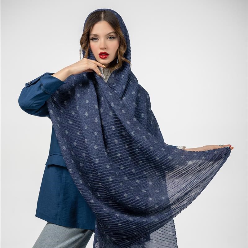کد 909-شال پلیسه Dotish Jeanzzz mix colors
