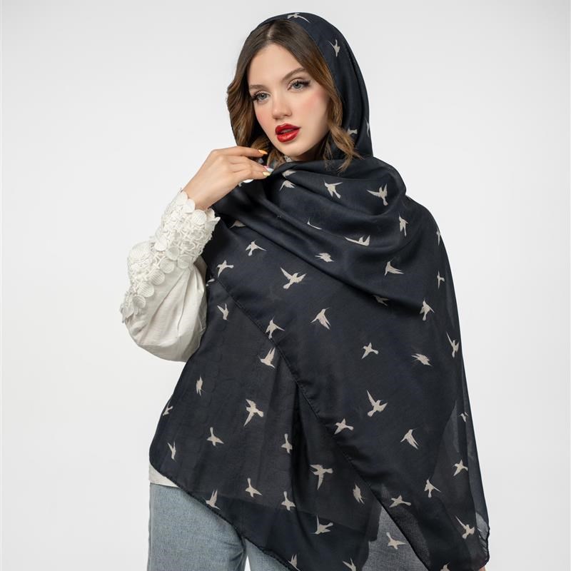 کد 962-شال ساده Petite hirondelle de lait mix colors