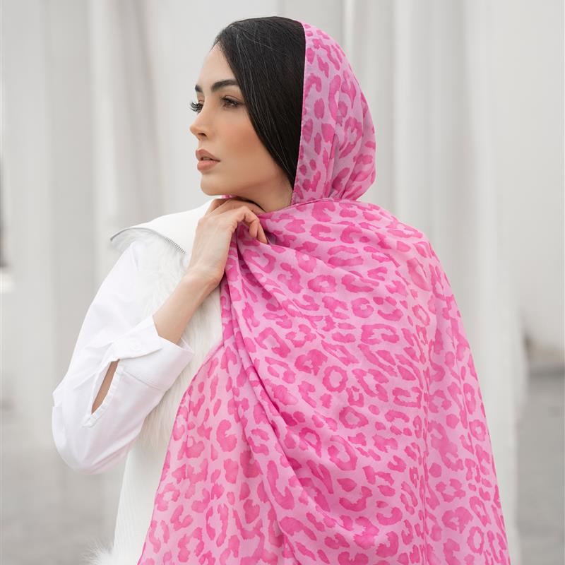 اوتلتی ها 1403-کد 797 شال ساده Pink Leopard mix colors