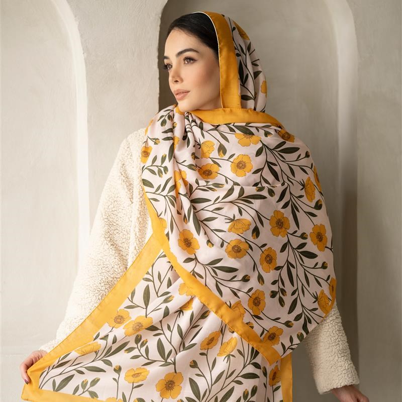 کد 836 شال ساده Marigold mix colors